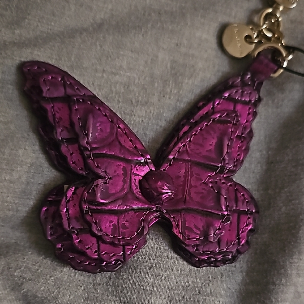 Brahmin Purple Potion Butterfly Key Fob